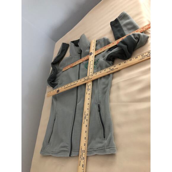 Port Authority Women Soft Fleece Jacket Gray Small Full Zipper Front High Neck - Picture 7 of 13